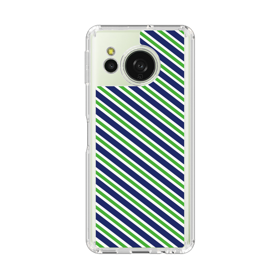 Slim Protection Case［ Small Stripe - Navy × Green ］