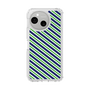 Slim Protection Case［ Small Stripe - Navy × Green ］