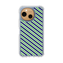 Slim Protection Case［ Small Stripe - Navy × Green ］