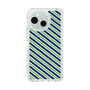 Slim Protection Case［ Small Stripe - Navy × Green ］