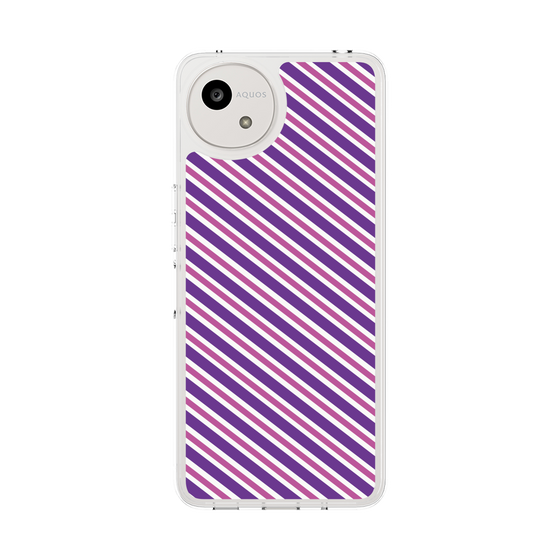 Slim Protection Case［ Small Stripe - Purple × Pink ］