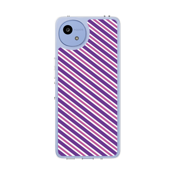 Slim Protection Case［ Small Stripe - Purple × Pink ］