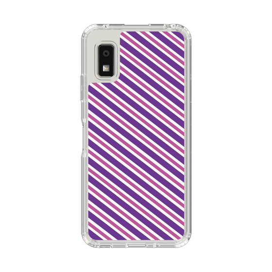 Slim Protection Case［ Small Stripe - Purple × Pink ］