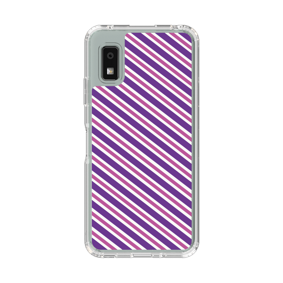 Slim Protection Case［ Small Stripe - Purple × Pink ］