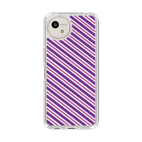 Slim Protection Case［ Small Stripe - Purple × Pink ］