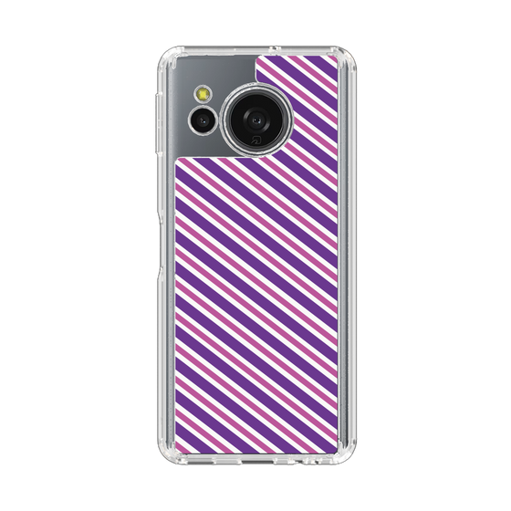 Slim Protection Case［ Small Stripe - Purple × Pink ］