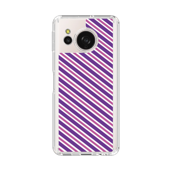 Slim Protection Case［ Small Stripe - Purple × Pink ］