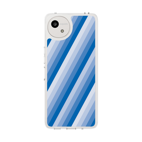 Slim Protection Case［ Middle Stripe - Blue ］