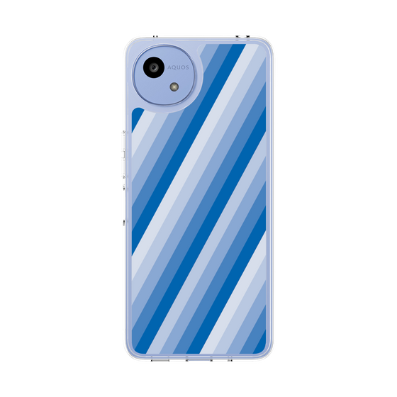 Slim Protection Case［ Middle Stripe - Blue ］
