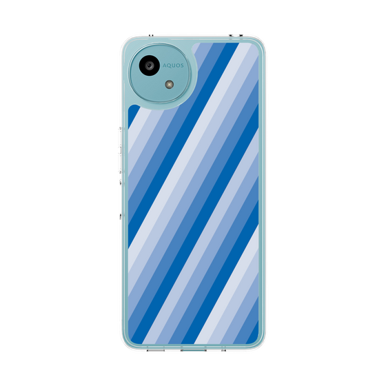 Slim Protection Case［ Middle Stripe - Blue ］