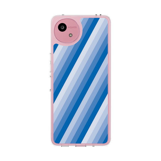 Slim Protection Case［ Middle Stripe - Blue ］