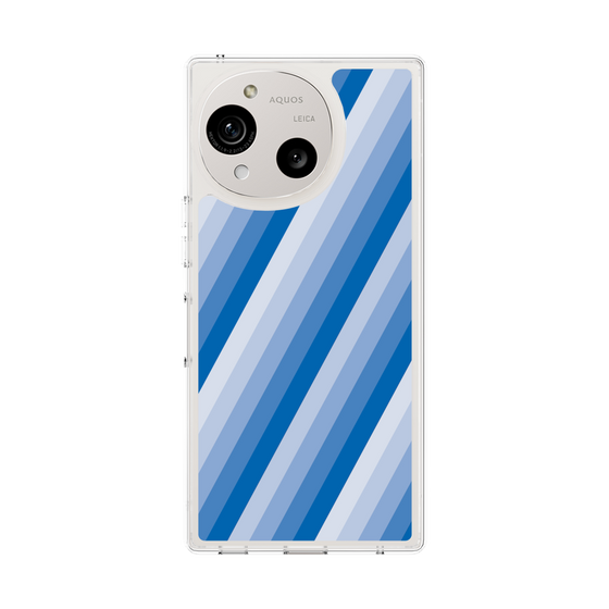 Slim Protection Case［ Middle Stripe - Blue ］
