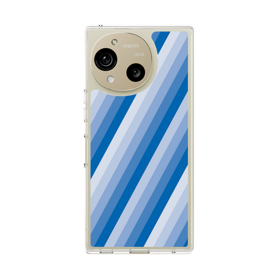 Slim Protection Case［ Middle Stripe - Blue ］