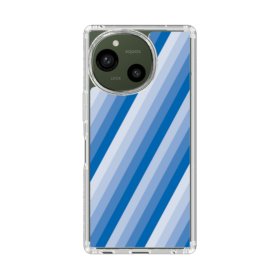 Slim Protection Case［ Middle Stripe - Blue ］