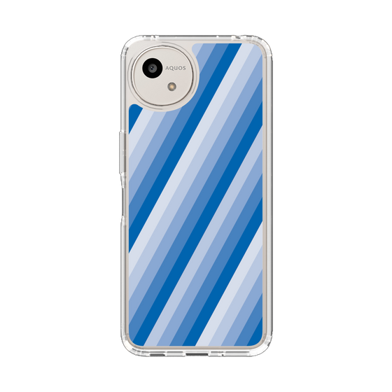 Slim Protection Case［ Middle Stripe - Blue ］