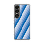 Slim Protection Case［ Middle Stripe - Blue ］