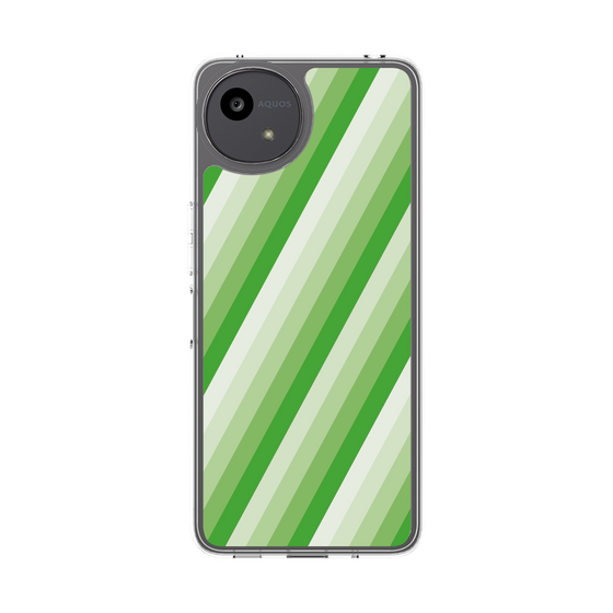 Slim Protection Case［ Middle Stripe - Green ］