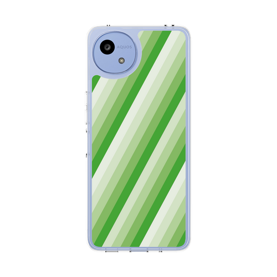 Slim Protection Case［ Middle Stripe - Green ］