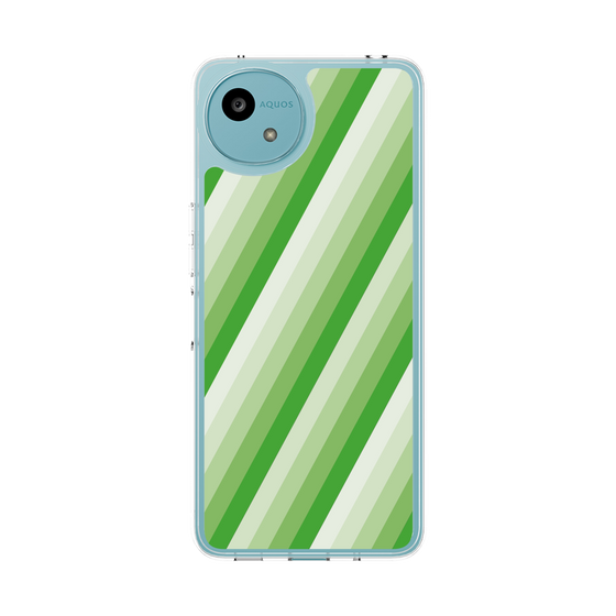 Slim Protection Case［ Middle Stripe - Green ］