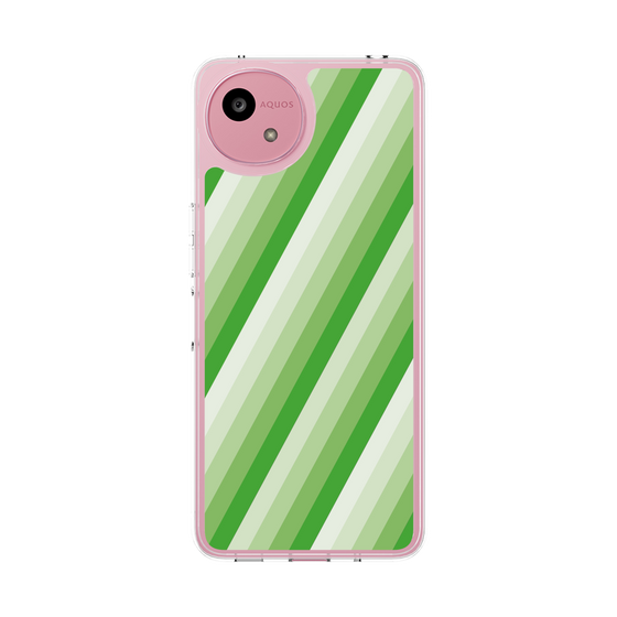 Slim Protection Case［ Middle Stripe - Green ］