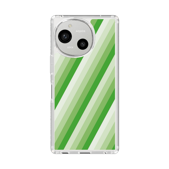 Slim Protection Case［ Middle Stripe - Green ］