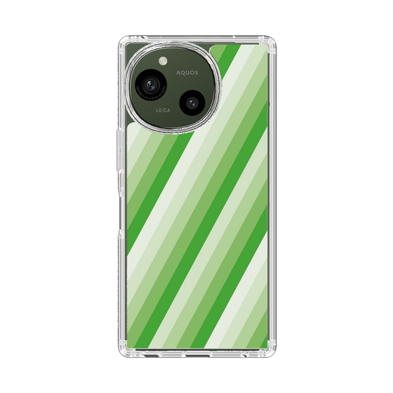 Slim Protection Case［ Middle Stripe - Green ］