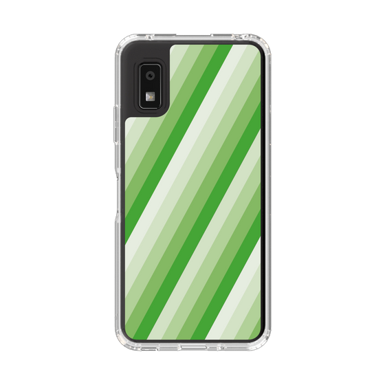 Slim Protection Case［ Middle Stripe - Green ］