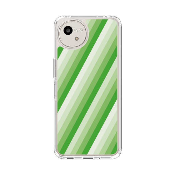 Slim Protection Case［ Middle Stripe - Green ］