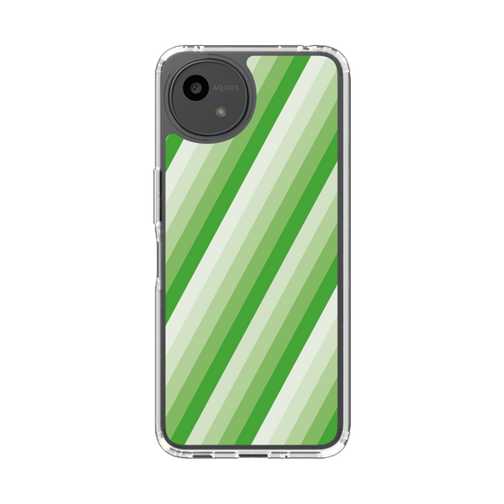 Slim Protection Case［ Middle Stripe - Green ］