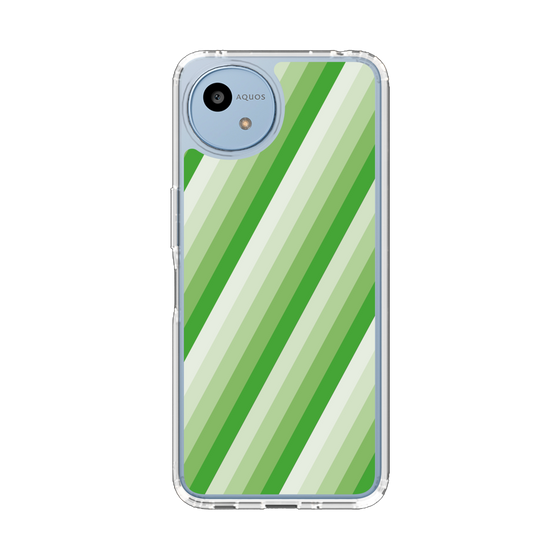 Slim Protection Case［ Middle Stripe - Green ］