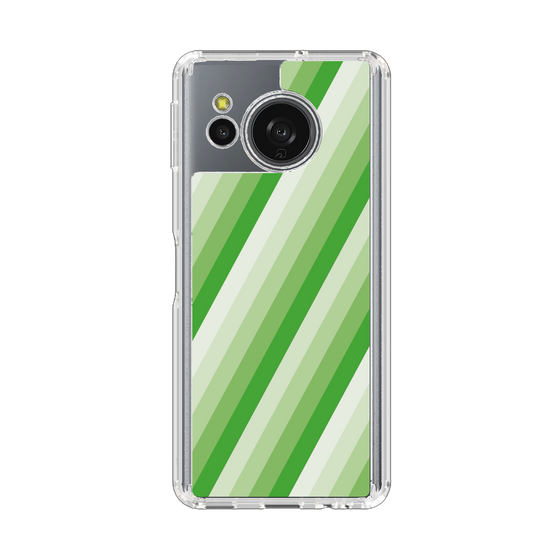 Slim Protection Case［ Middle Stripe - Green ］