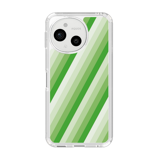 Slim Protection Case［ Middle Stripe - Green ］