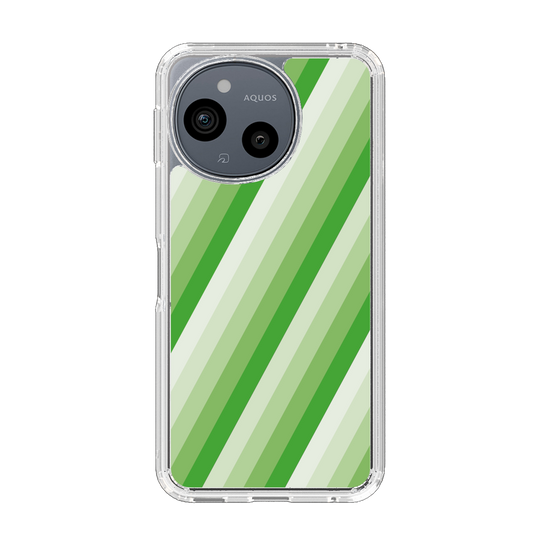 Slim Protection Case［ Middle Stripe - Green ］