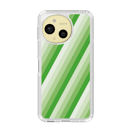 Slim Protection Case［ Middle Stripe - Green ］