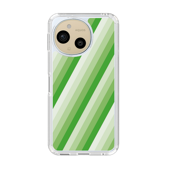 Slim Protection Case［ Middle Stripe - Green ］