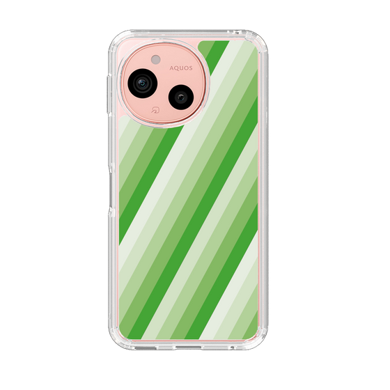 Slim Protection Case［ Middle Stripe - Green ］