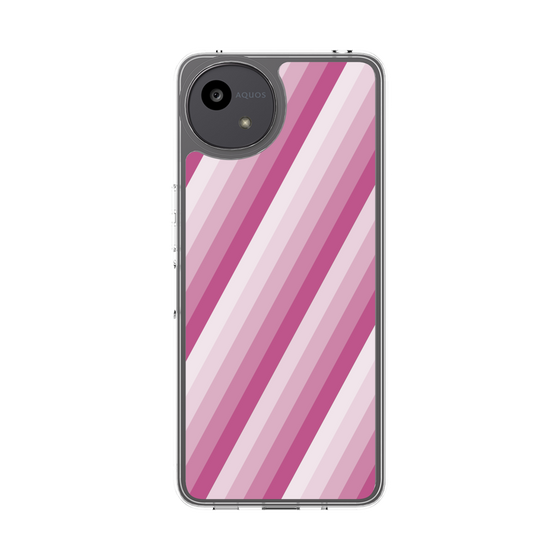 Slim Protection Case［ Middle Stripe - Pink ］