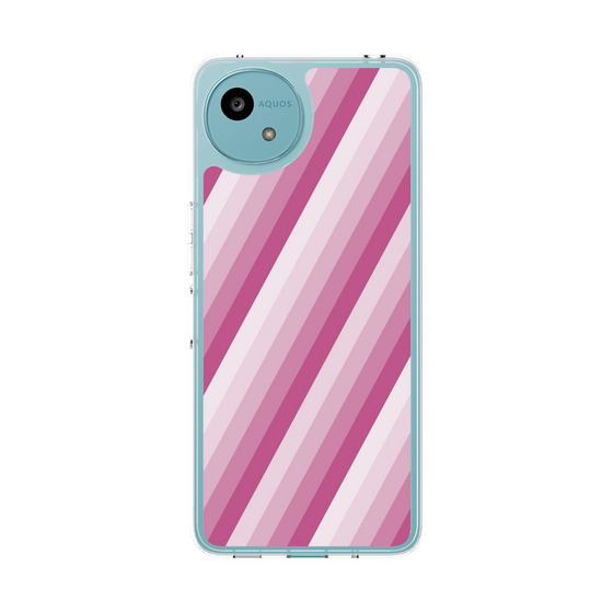 Slim Protection Case［ Middle Stripe - Pink ］