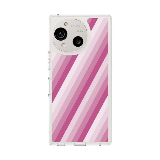 Slim Protection Case［ Middle Stripe - Pink ］