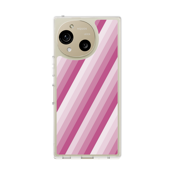 Slim Protection Case［ Middle Stripe - Pink ］