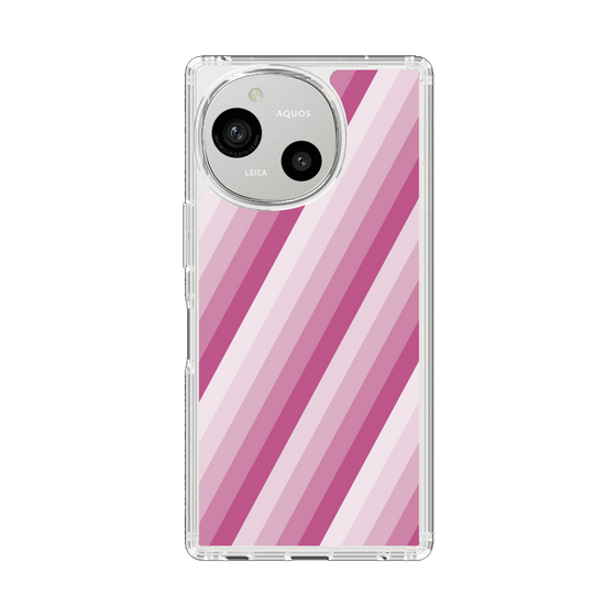 Slim Protection Case［ Middle Stripe - Pink ］