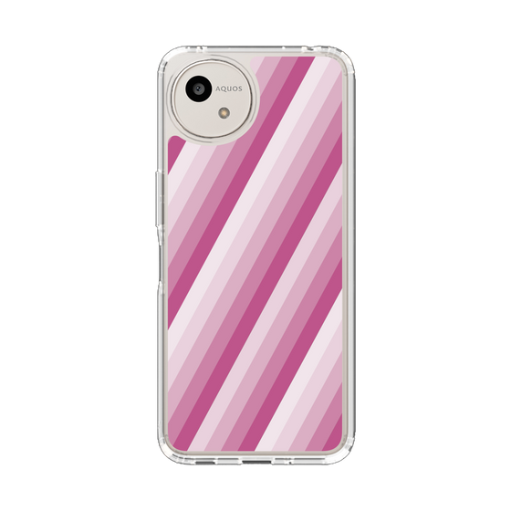 Slim Protection Case［ Middle Stripe - Pink ］