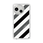 Slim Protection Case［ Big Stripe - Black × Gray ］