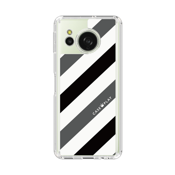 Slim Protection Case［ Big Stripe - Black × Gray ］