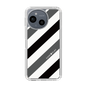 Slim Protection Case［ Big Stripe - Black × Gray ］