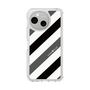 Slim Protection Case［ Big Stripe - Black × Gray ］
