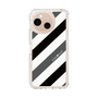 Slim Protection Case［ Big Stripe - Black × Gray ］