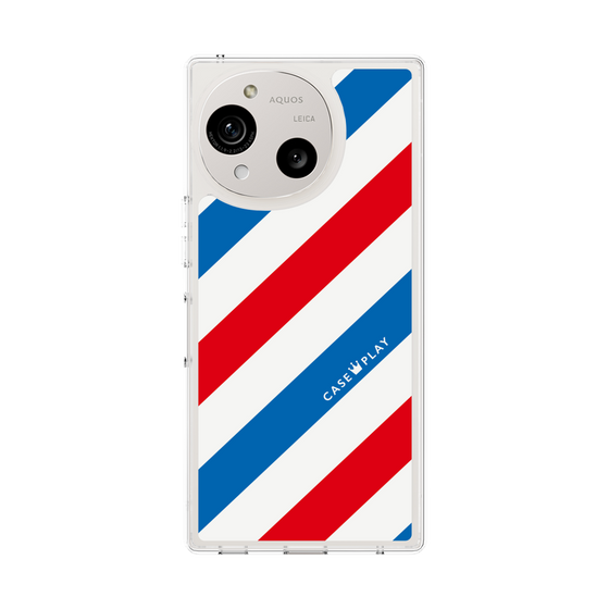 Slim Protection Case［ Big Stripe - Red × Blue ］