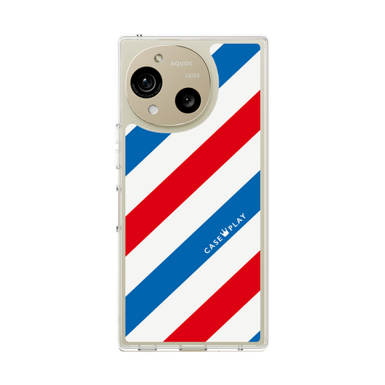 Slim Protection Case［ Big Stripe - Red × Blue ］