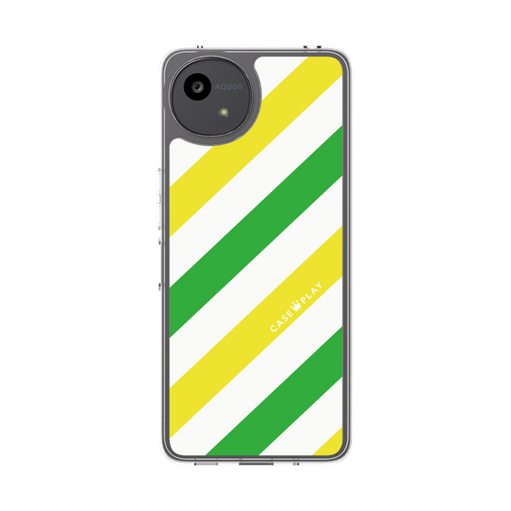 Slim Protection Case［ Big Stripe - Green × Yellow ］